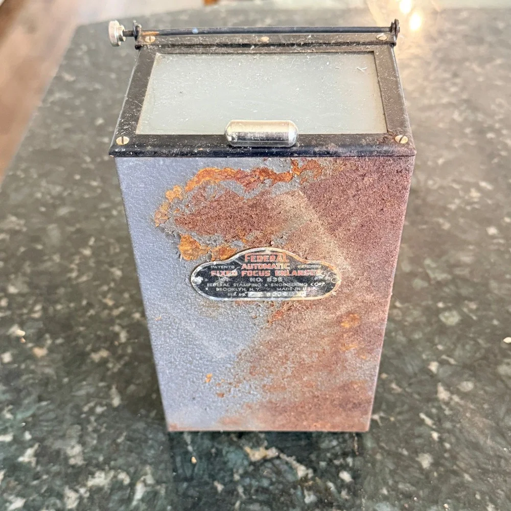 Federal No 835 Fixed Focus Enlarger Vintage Photo Darkroom Gray Metal For Parts